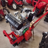 BSR BSR338S Pequeño Tractor Cultivador de Cadena Única con Motor Diésel de 173F/7HP Refrigerado por Aire para Labranza Agrícola