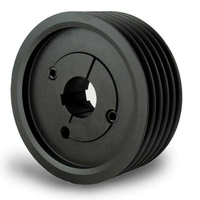 Polea Industrial SPA200 de Hierro Fundido con 5 Ranuras y Bloqueo Cónico, con Buje Cónico 3020 de 25-80 mm para Transmisión de Potencia