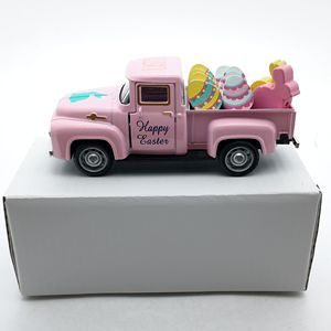 Adorno de Conejo de Pascua, Decoración Vintage, Modelo de <span class=keywords><strong>Coche</strong></span> <span class=keywords><strong>Antiguo</strong></span>, Camioneta de Aleación - Product Image 3