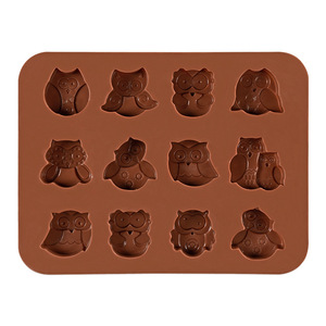 <span class=keywords><strong>Moule</strong></span> à chocolat en silicone hibou 12 cavités, plateau de cuisson pour barres chocolatées, qualité alimentaire, pour gâteaux DIY, fondant, chocolaterie - Product Image 3