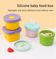 Gobelet à collation en silicone pour tout-petits avec couvercle à trou pour paille, sans BPA, anti-fuite, et boîte alimentaire
