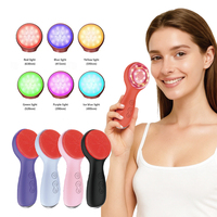 Masajeador Facial de Silicona Recargable con Vibración y Calor, Limpiador, Cepillo de Limpieza Facial Eléctrico de Silicona