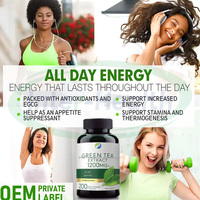 Ausreson EGCG Thé Vert en Gélules Brûle-Graisse Ventre Produits Minceur Compléments Herbal Matcha Bio Extrait de Thé Vert