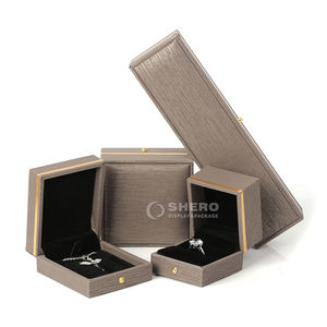 Caja de Joyería Cuadrada de Lujo Personalizada de Alta Calidad con Diseño en Relieve Azul para Collar y Anillo - Product Image 3