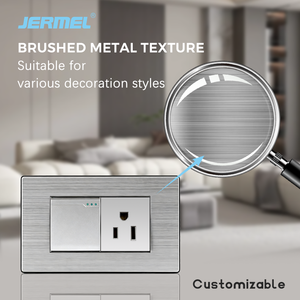 Nam Mỹ tiêu chuẩn <span class=keywords><strong>3</strong></span> cực ổ cắm và chuyển đổi tường hiện đại ánh sáng nhà chuyển đổi điện 1 Gang 2 cách thiết kế mới tường chuyển đổi - Product Image 5