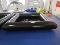 Piscine Gonflable Carrée pour Enfants 3x3x0.6m en PVC Noir Intégral, Qualité Commerciale, Idéale pour Événements Aquatiques Extérieurs - Vente Chaude Usine