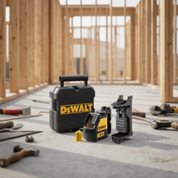Niveau laser DW088K-XJ 360 degrés auto-nivelant avec support et étui, fabriqué en Italie pour les travaux de construction et d'alignement