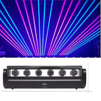 Éclairage de scène KTV atmosphère barre lumineuse disco lumière laser six yeux simple lampe laser rouge balayage secouer la tête lampe laser