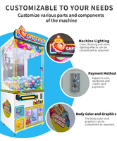 LEON Lucky Hole Jackpot Extra Reward Capsule Crane Arcade Machine Metal Plastic Coin Operated Gift Game 2-in-1 Multi-Function