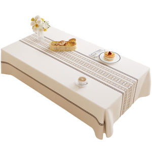 Nappe Rectangulaire en PU Respectueuse de la Peau, Imprimée Fleurs, Anti-Huile, Imperméable, Anti-Poussière, Usage Domestique, Sans Plis, pour Salon et Café - Product Image 5