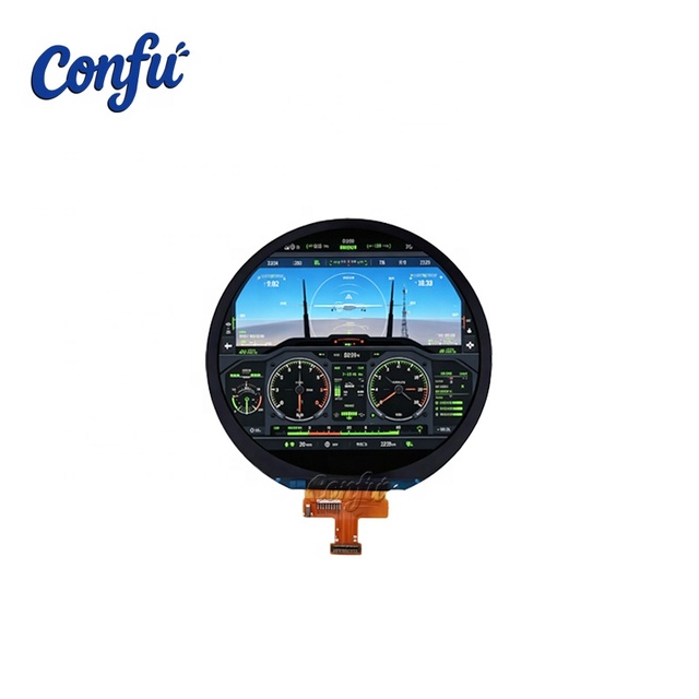 3.6 Inch 544*506 TFT IPS Capacitive Touch Screen Circular Display MIPI Raspberry Pi Aviation Flight Simulator Meter Dashboard