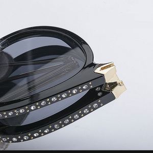 Gafas de Sol de Piloto Plegables con Diamantes y Montura Grande de Aleación con Pedrería, Diseño de Moda con Logotipo Personalizado 2025, Protección UV400 para Mujer - Product Image 5