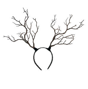 Wowei 2024 <span class=keywords><strong>Noir</strong></span> Antlers Gothique Steampunk Démon Cornes Bandeau pour Halloween Props - Product Image 6