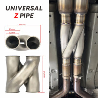 Tuyau en Z en acier inoxydable à longueur égale 2,5/2,75/3 pouces, tube intermédiaire d'échappement universel, amélioration des performances, crossover turbo