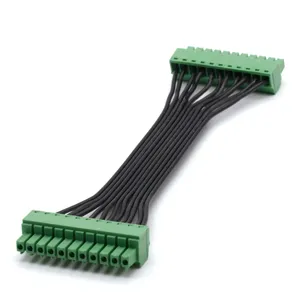 12 pin 5.08 mm Screw Terminal Wire Harness Block Green Connector Pluggable Type Cable Assembly