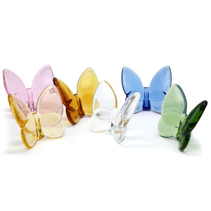 Figurines de papillons en verre K9 en gros, plusieurs couleurs, cristal poli, ornement animal pour la décoration de la maison - Product Image 2