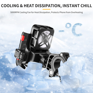 <span class=keywords><strong>Soporte</strong></span> para Teléfono con Puerto de Carga Tipo-C y USB, Ventilador de Refrigeración, Rotación de 360 Grados, Material PA66, para Motocicleta - Product Image 4