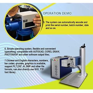 Grabador láser Galvo Max Brand 30W 40W Lente de 140x140mm con máquina de marcado láser de eje giratorio D80 para fuente de alimentación de piedra acrílica - Product Image 5