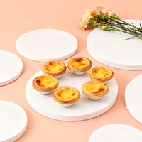 Plateaux à gâteau ronds en carton ondulé blanc épais de 1/2 pouce, robustes, professionnels, à bords droits et lisses, pour boulangerie (vente en gros)