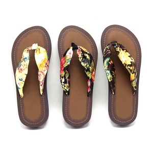 Tùy chỉnh mùa hè của Phụ Nữ Bohemia Hoa Bãi Biển pu Dép da Nêm Nền Tảng Dép Dép Đi Trong Nhà Satin Gót Thấp <span class=keywords><strong>Flip</strong></span> <span class=keywords><strong>Flops</strong></span> - Product Image 1