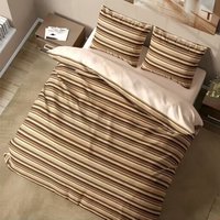 Parure de lit en polyester imprimé à rayures, housse de couette et taies d'oreiller, ensemble de literie 3 pièces, textile de maison moderne pour chambre à coucher, vente en gros, personnalisable