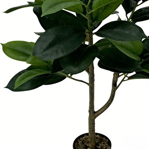 Bonsái de Árbol de Caucho para Decoración de Interiores, Planta Artificial con Hojas Simuladas - Product Image 5