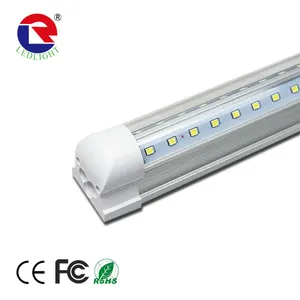 Luz LED para Loja em forma de V de Alumínio 40W 60W 4 pés 5 pés 6 pés 8 pés T8 Tubo de Luz LED Integrado 8 pés Luzes LED