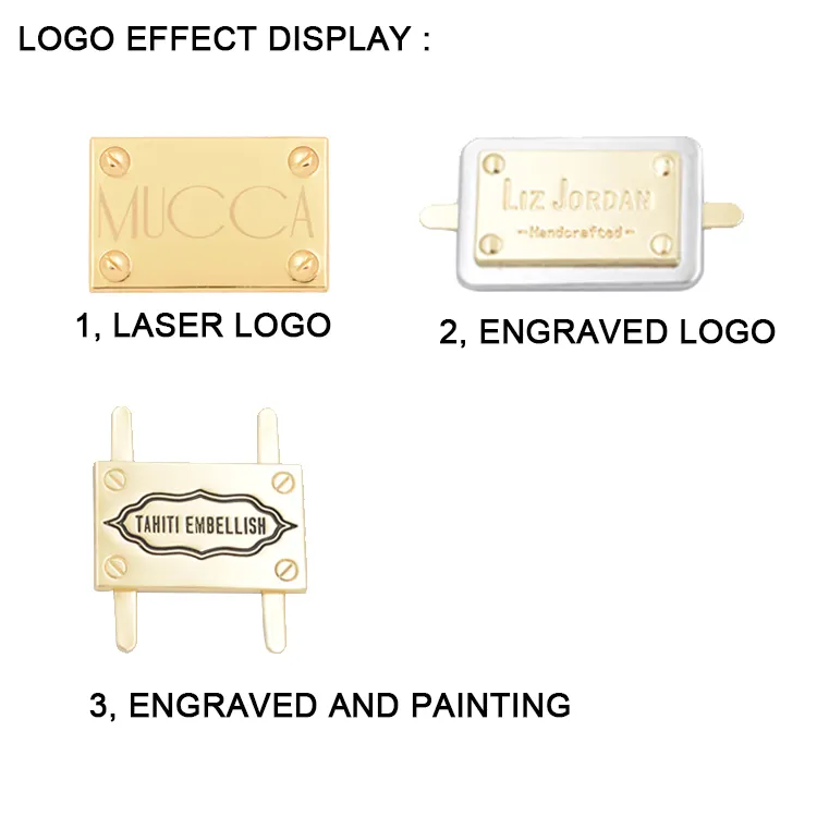 Пользовательский дизайн сумка логотип пластина металлический брендовый логотип для сумки
