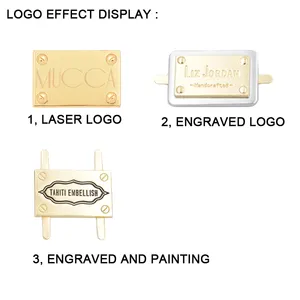 Custom design handtasche logo platte metall marke label logo für tasche