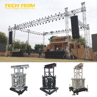 Sistema de Elevación de Torre de 12m para Altavoces Line Array, Soporte de Suelo de Aleación de Aluminio, Estructura de Elevación de 1000kg de Carga