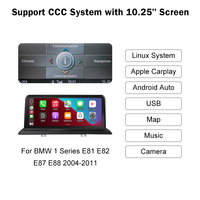 Autoradio Android avec écran tactile de 10,25 pouces, CarPlay sans fil, compatible avec BMW Série 1 E81 E82 E87 E88 CCC