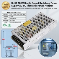 Alimentation à découpage industrielle S-120 12V 10A 120W AC/DC en boîtier – Unité d'alimentation à découpage haute efficacité