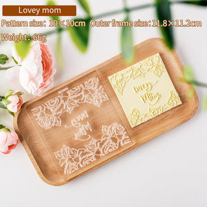 Safran Acrylique Happy Mother's Day Cookie Cutter Carré En Plastique Chocolat Moule Embosser '<span class=keywords><strong>Maman</strong></span>' 'Mama' 'Mother' Shaped - Product Image 5