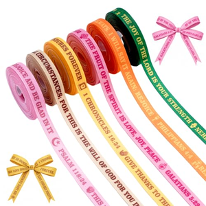 Ruban en satin personnalisé avec logo imprimé, 196 couleurs, ruban gros-grain avec impression dorée pour la décoration, ruban pour boîte cadeau, nœuds - Product Image 1