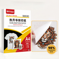 Papier de sublimation instantané 125g 100g A4 A3 pour transfert sur vêtements non-coton, tasses, mugs – Séchage rapide, dos rose, pour jet d'encre