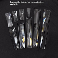Lampu Gantung Kristal K9 Facet Bentuk Trapesium Panjang untuk Proyek Pencahayaan Hotel