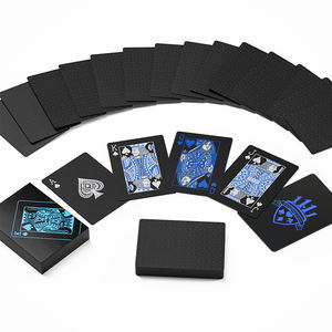 Cartes à jouer de <span class=keywords><strong>poker</strong></span> créatives en plastique PVC Texas noir conception de coupe de fleur étanche pour le papier de qualité imprimé magique en gros plan - Product Image 3