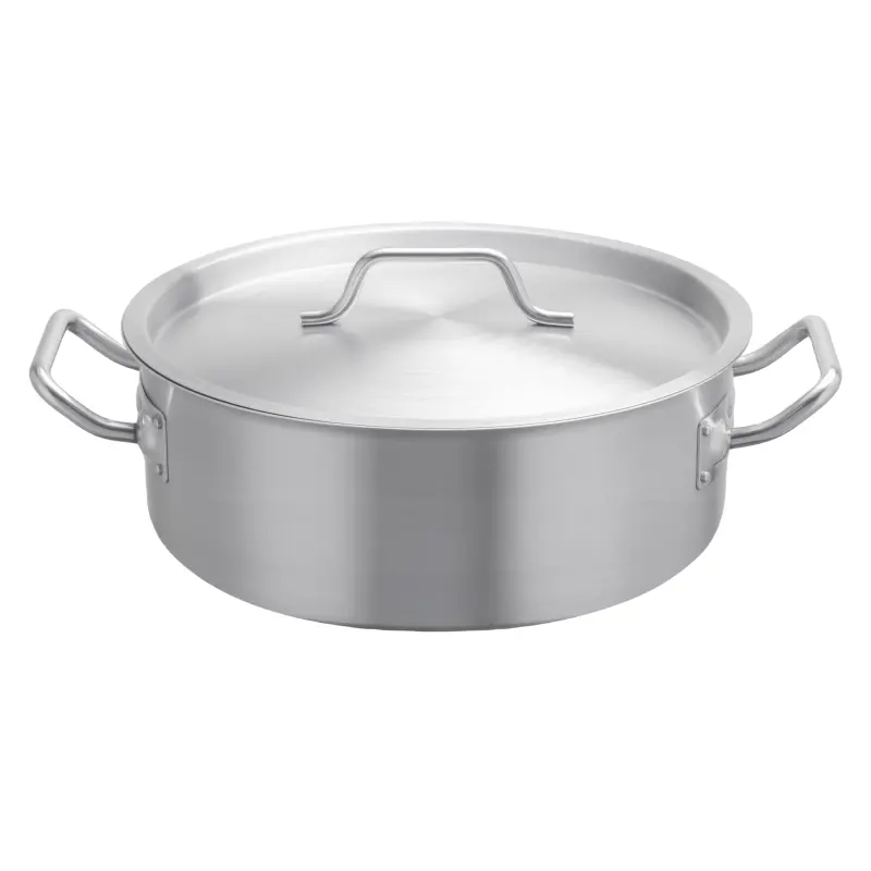 Olla de cocina de acero inoxidable de gran venta, ollas para sopa, olla de cocina comercial grande con tapa