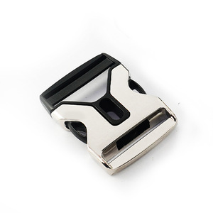 Side Release Buckle Zinc Alloy 39mm Inner Diameter Silver For Bags Adjustable <b>Webbing</b> Hardware Accessories - Product Image 3