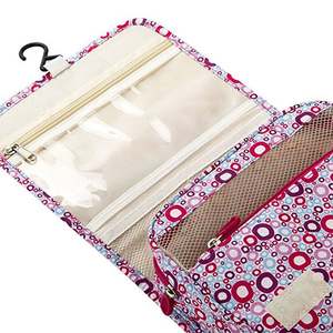 Échantillon gratuit, trousse de maquillage suspendue grande capacité, organisateur de voyage en nylon, trousse de maquillage, trousse à cosmétiques pour femmes et hommes - Product Image 3