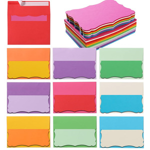 Bordo colorato dell'onda di compleanno scritta in bianco invito colorato piccola busta carta tipografia Design - Product Image 1