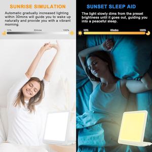 <span class=keywords><strong>Lampe</strong></span> LED blanche à lumière du jour Thérapie énergétique Réveil sans scintillement Luminosité réglable pour étude de bureau à domicile Alimentation CC européenne - Product Image 4