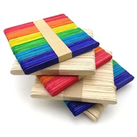 Outils de fabrication de glaces DIY écologiques pour enfants, bâtonnets en bois de bouleau à bord droit, sans danger pour les aliments