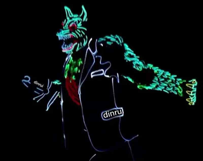 LED programación traje de hombre lobo protagonizada por ucraniano traje Gran Lobo malo cosplay disfraces de halloween