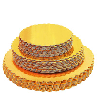 Base carrée ronde ondulée de panneau de gâteau de catégorie comestible blanche noire d'or faite sur commande Offre Spéciale recyclable