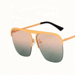 Gafas de Sol Cuadradas Extra Grandes de Metal para Mujer, Estilo Vintage, con Marco Grande y Lentes Degradadas, Protección UV400, Novedad 2021 - Product Image 4