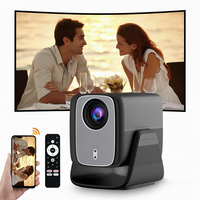 Projecteur de cinéma portable pour la maison et l'extérieur, à mise au point automatique, entièrement étanche, LED HD 1080P 4K WIFI LCD à courte focale
