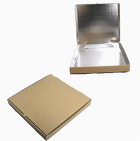 Boîte à pizza carrée jetable en carton ondulé à trois couches, imprimée sur mesure, avec poignée, plusieurs tailles disponibles, logo personnalisé, impression offset