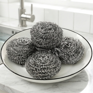 Balle de nettoyage en laine d'acier pour cuisine et ménage, décontamination des casseroles, boule de nettoyage en fil d'acier pour la vaisselle - Product Image 1