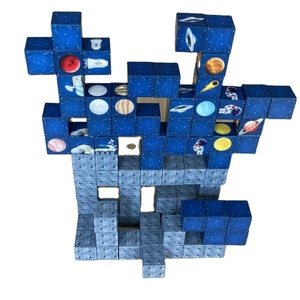 25 años de regalos de Navidad de Halloween bloques de construcción magnéticos 100 uds/250 uds/554 Uds <span class=keywords><strong>cubos</strong></span> magnéticos personalizados para niños de 3 años en adelante - Product Image 1